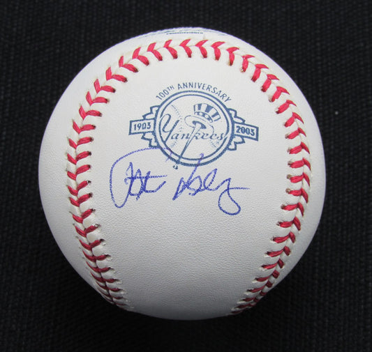 Otto Velez Signed/Auto Yankees 100th OML Baseball MAB 187060
