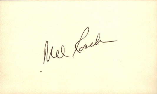 Mel Roach Milwaukee Braves Signed/Autographed 3x5 Index Card 162565