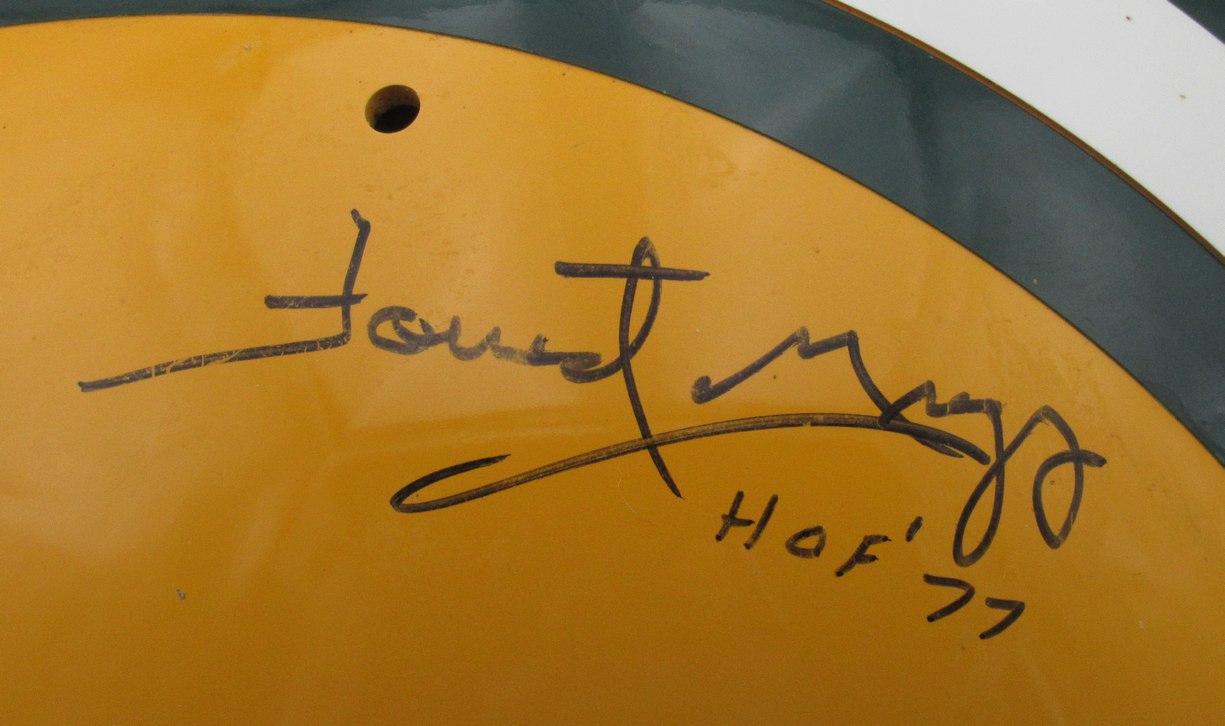 Forrest Gregg HOF Signed/Ins Kra-Lite TK2 Suspension Packers Football Helmet PSA