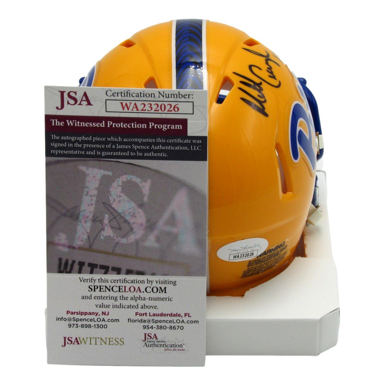 Matt Cavanaugh Autographed Speed Mini Football Helmet Pitt Panthers  JSA