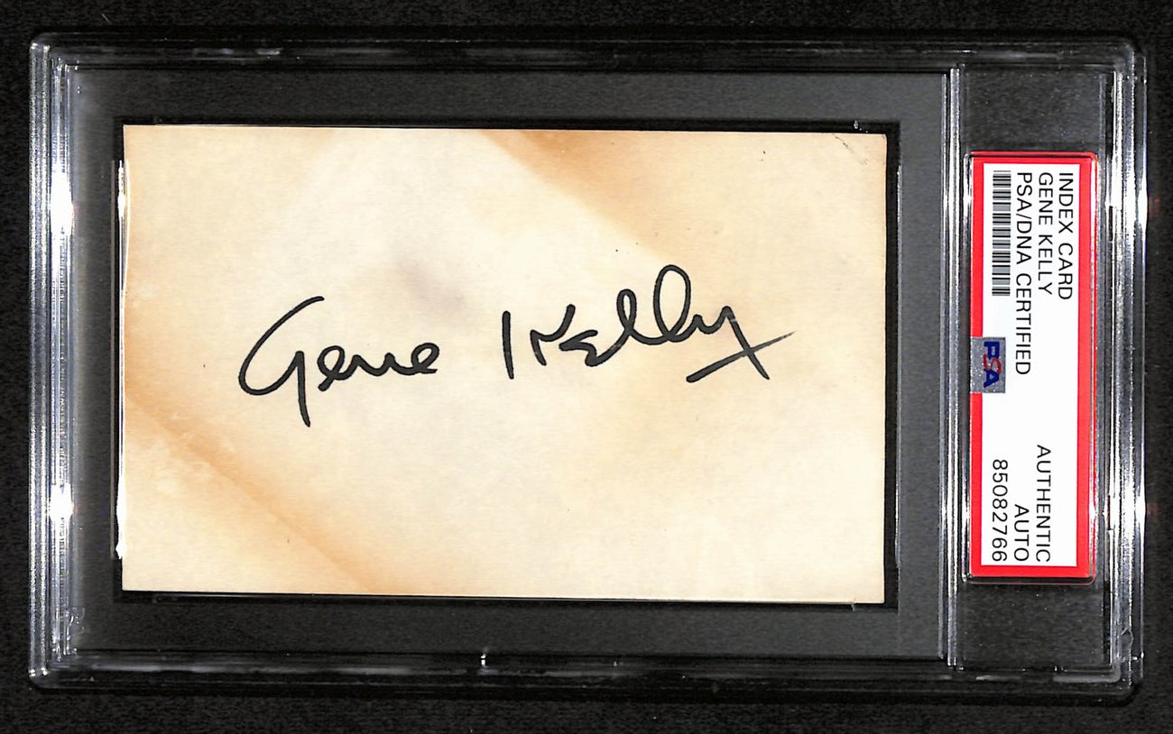 Gene Kelly Signed 3x5 Index Card "White Christmas" PSA/DNA 183946