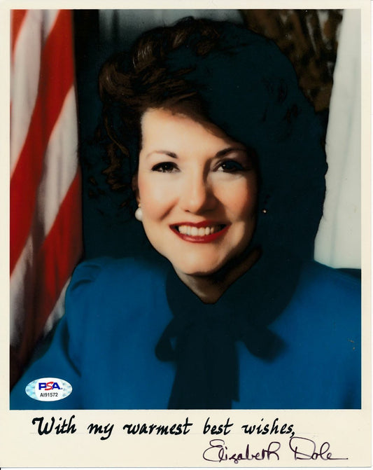 Elizabeth Dole Politician Signed/Autographed 8x10 Photo PSA/DNA 159640