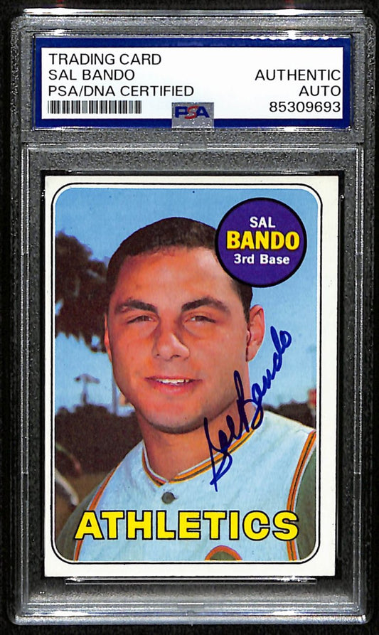 Sal Bando Signed/Autographed 1969 Topps Card #371 Oakland A's PSA/DNA 190674