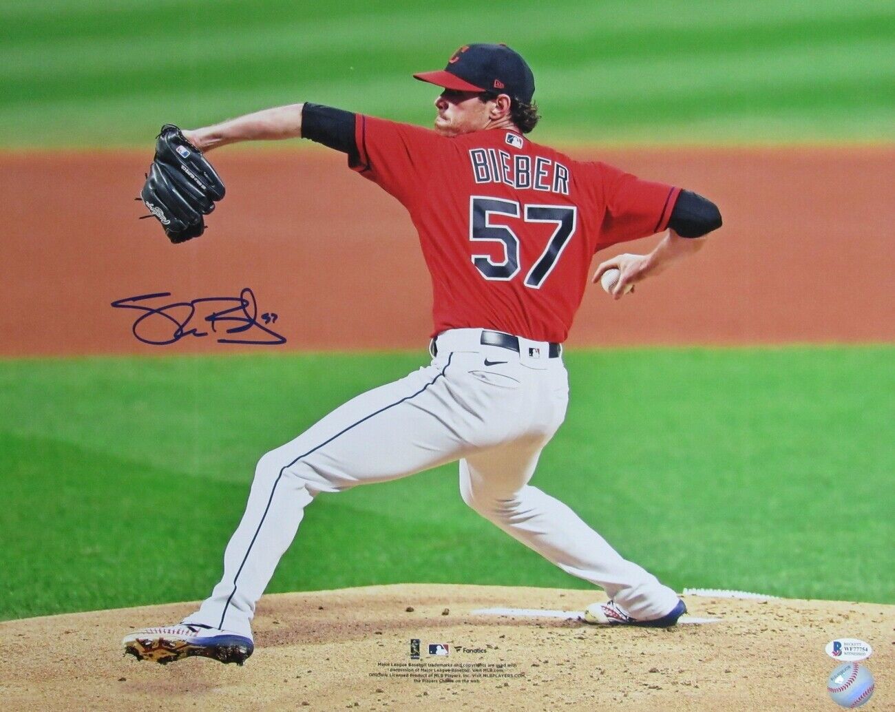 Shane Bieber Cleveland Indians Signed/Autographed 16x20 Photo Beckett 156893