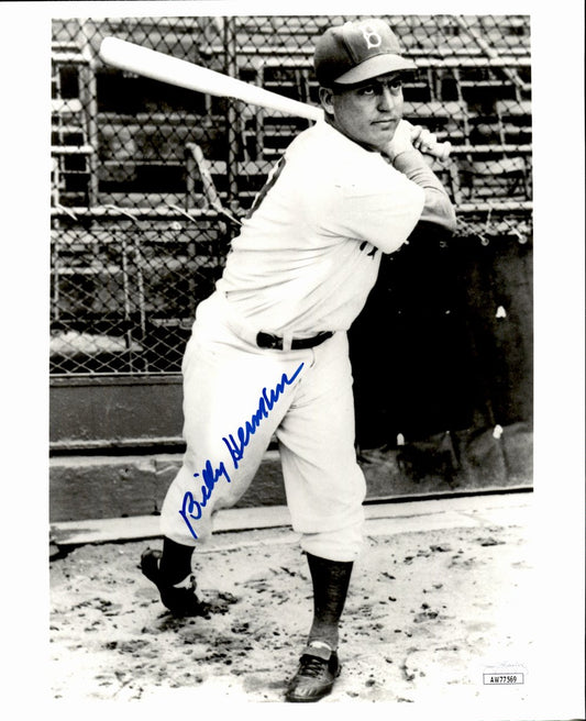 Billy Herman HOF Signed/Autographed 8x10 Photo Brooklyn Dodgers JSA 191422
