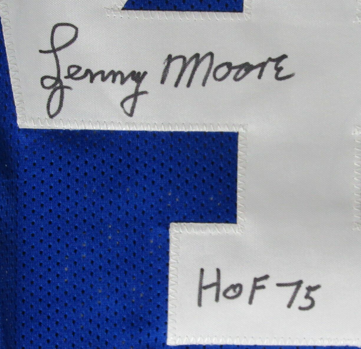 Lenny Moore HOF Autographed Baltimore Colts Custom Football Jersey  JSA