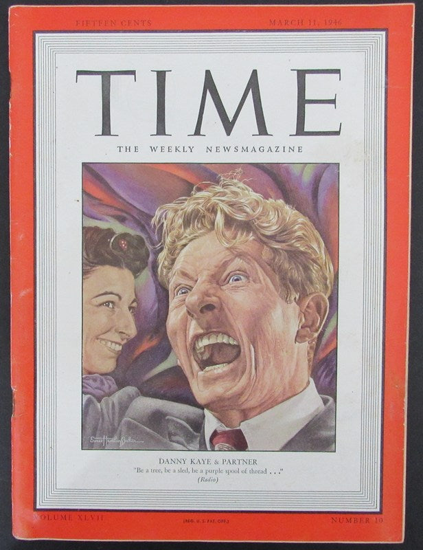 Time Magazine Vol XLVII No 10 March 11, 1946 Danny Kaye and Partner 183247