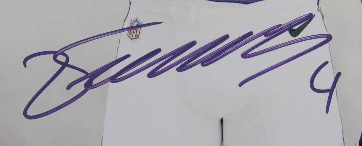 Zay Flowers Signed 11x14 Photo Baltimore Ravens Beckett 186123