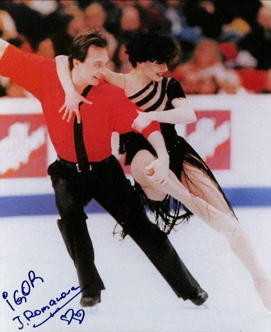 Romanova and Yaroshenko 1996 Olympic Bronzes Signed 8x10 Photo 180464