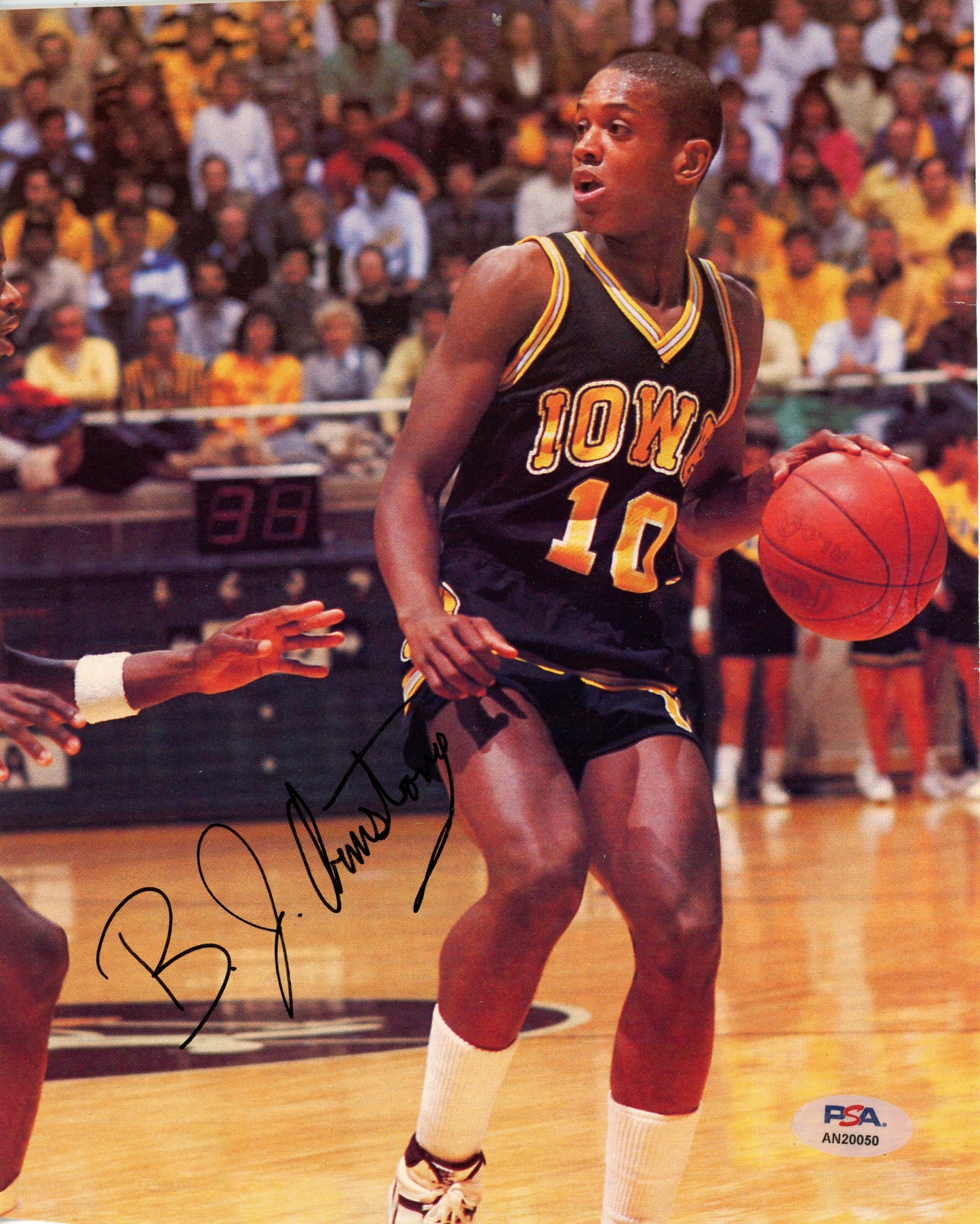 B.J. Armstrong Signed/Auto 8x10 Magazine Photo University of Iowa PSA/DNA 188067