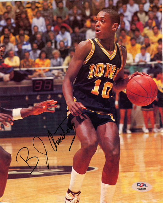 B.J. Armstrong Signed/Auto 8x10 Magazine Photo University of Iowa PSA/DNA 188067