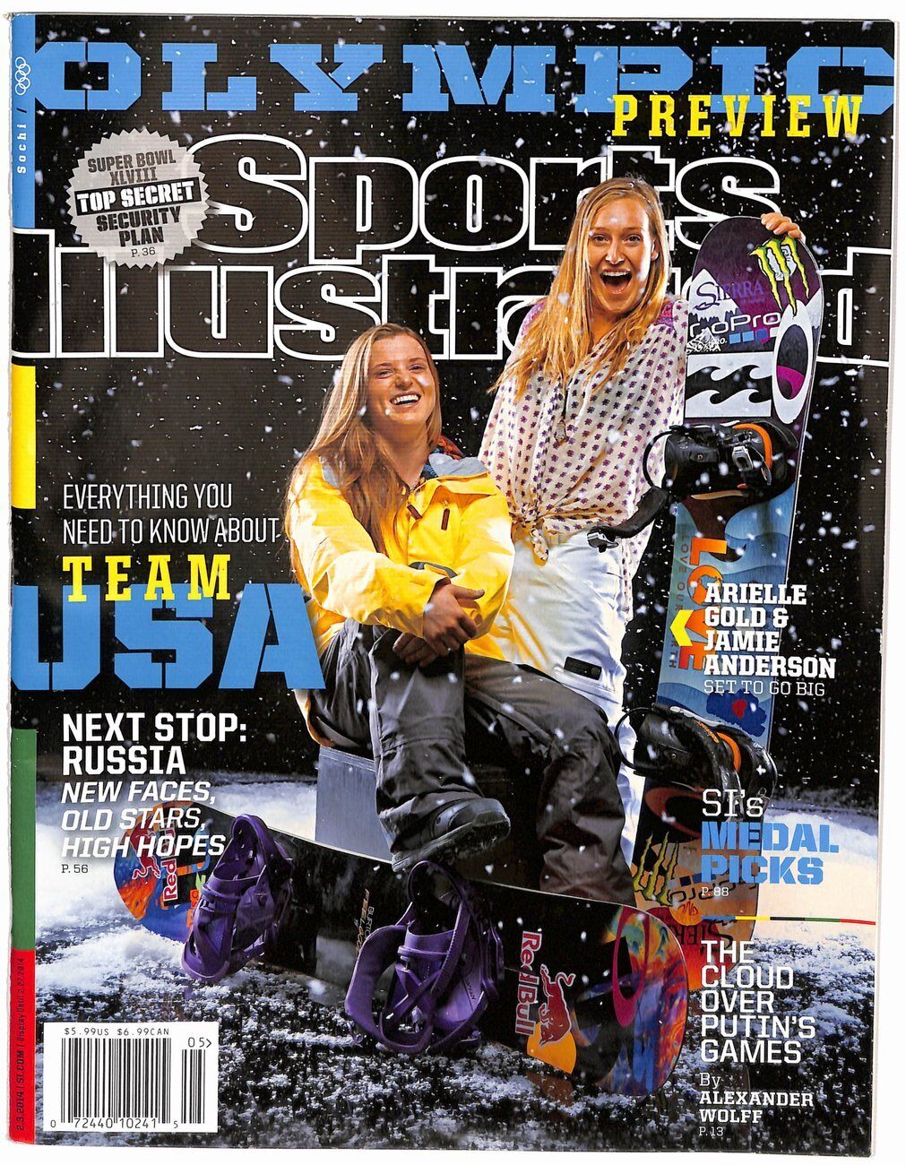 Febraury 3, 2014 Arielle Gold/Jamie Anderson Sports Illustrated NO LABEL 182403