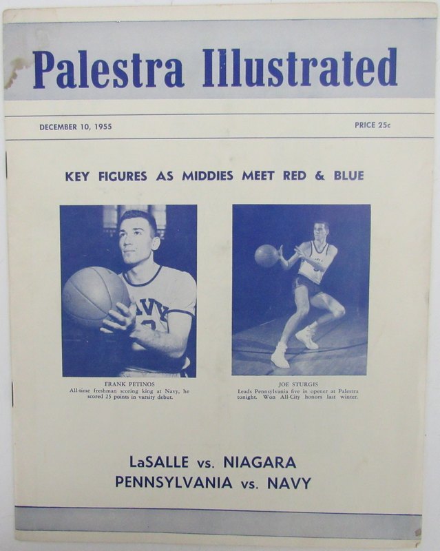 1955 Lasalle vs. Niagra & Penn vs. Navy College Basketball Program 131397