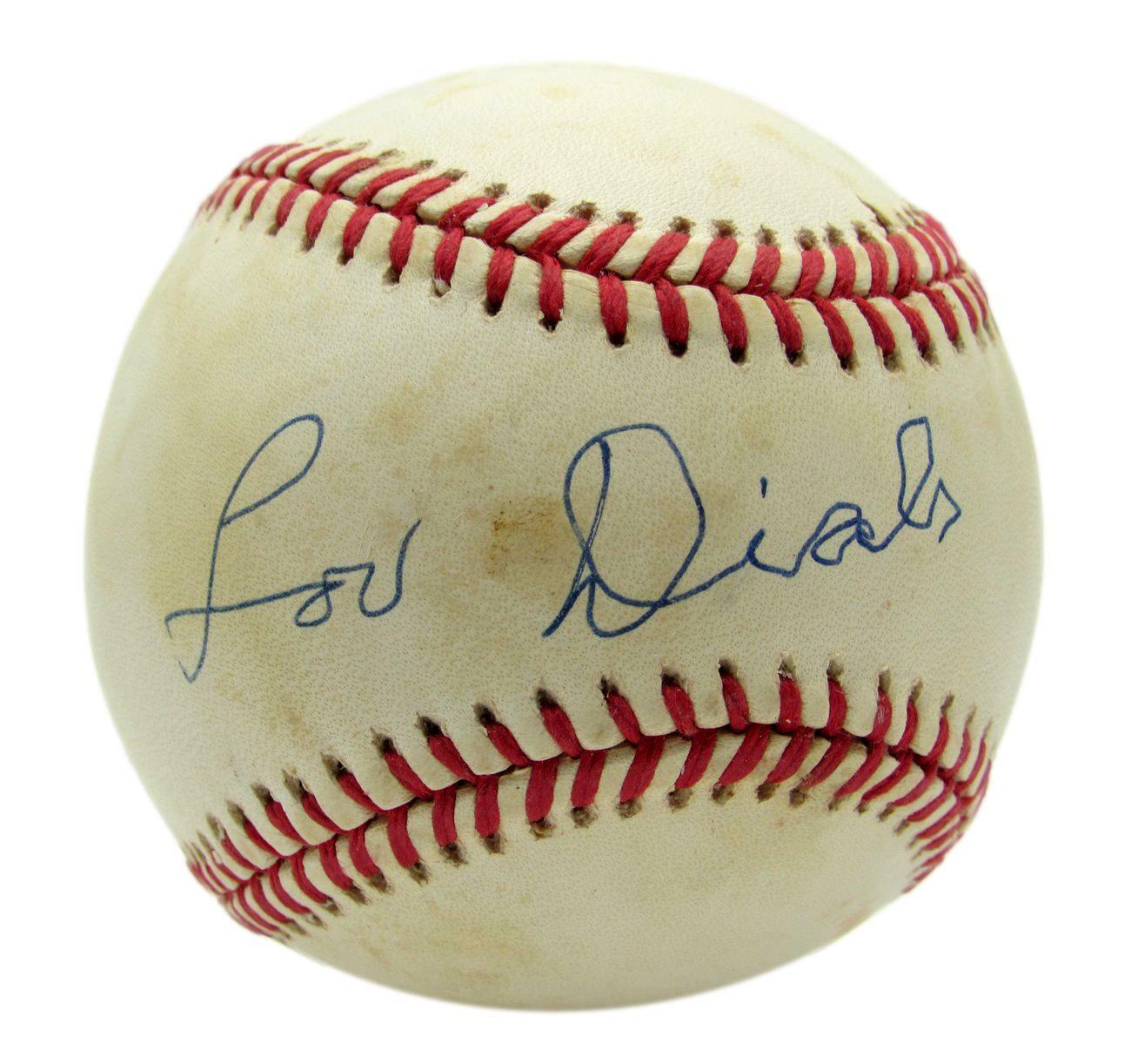 Lou Dials Cleveland Giants Signed/Autographed Rawlings OML Baseball JSA 165337