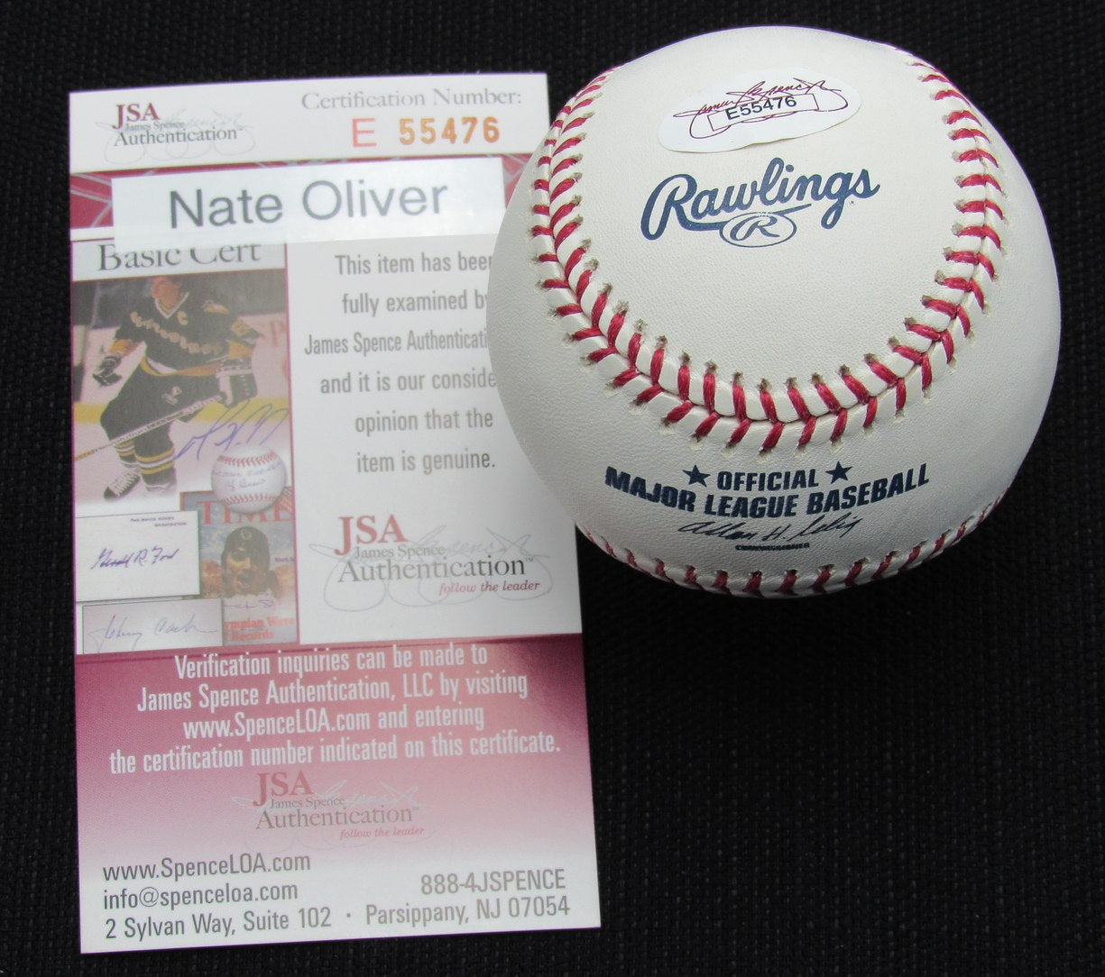 Nate Oliver Signed/Auto Yankees 100th OML Baseball JSA  186752