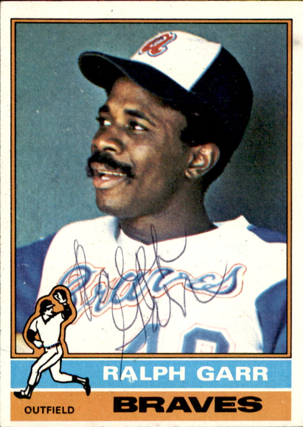 Ralph Garr Autographed 1976 TOPPS Card #410 Atlanta Braves 183437