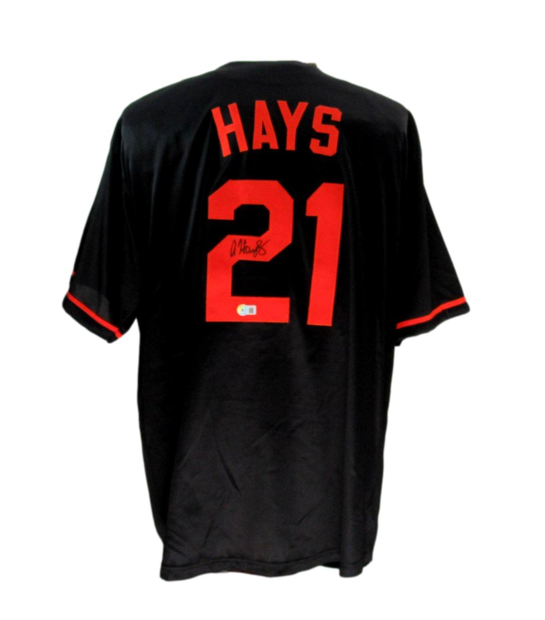 Austin Hays Signed Black Custom Baseball Jersey Baltimore Orioles Beckett 186234