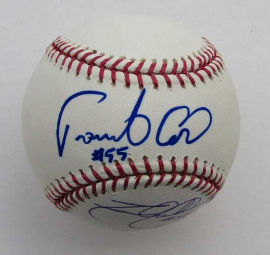 Roberto Hernandez/Fernando Cabrera Dual-Autographed OML Baseball Indians 180629