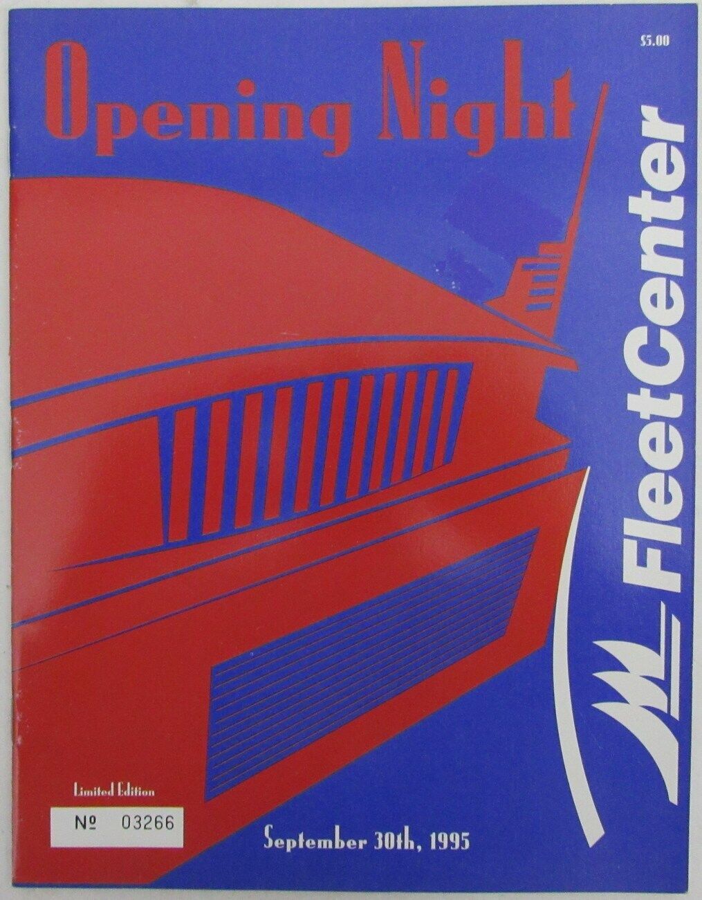 1995 Fleet Center Grand Opening Full Ticket and Program Boston Bruins 177105