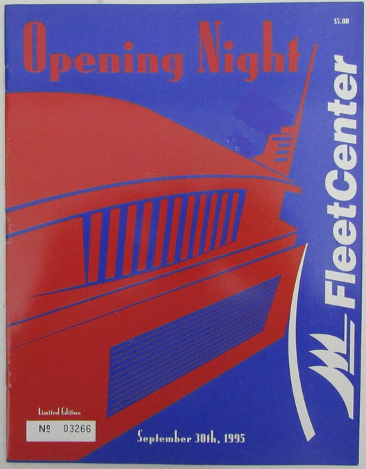 1995 Fleet Center Grand Opening Full Ticket and Program Boston Bruins 177105