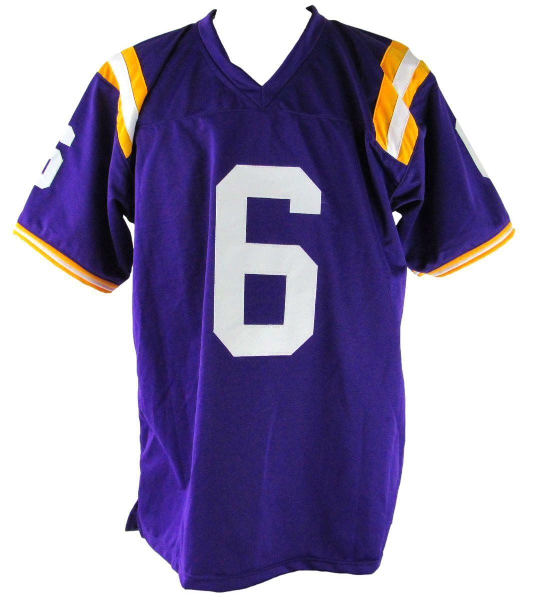 Jacob Phillips Signed/Autographed LSU Purple Custom Football Jersey JSA 161109