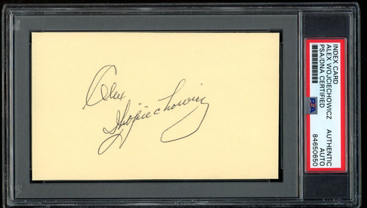 Alex Wojciechowicz HOF Autographed 3x5 Index Card Philadelphia Eagles PSA/DNA