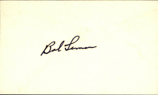 Bob Lemon HOF Cleveland Indians d.2000 Signed/Autographed 3x5 Index Card 162525