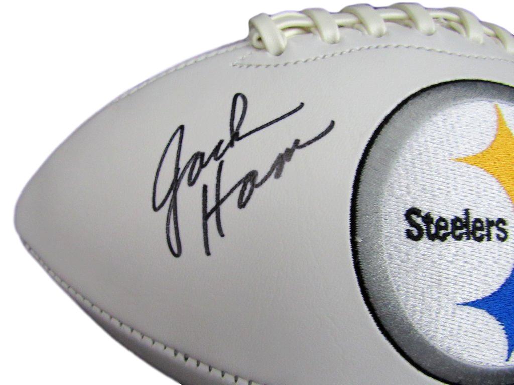 Jack Ham Pittsburgh Steelers HOF 88 Autographed/Signed Logo Football JSA 130899