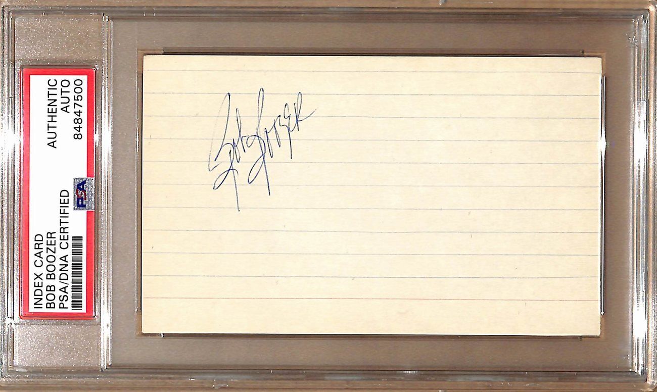 Bob Boozer Autographed 3x5 Index Card Seattle Supersonics PSA/DNA 178828