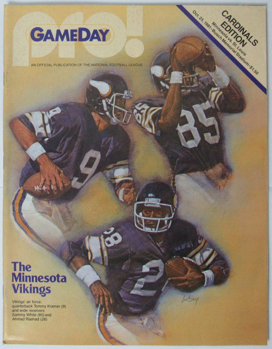 1981 Minnesota Vikings vs. St. Louis Cardinals NFL Game Program 145658