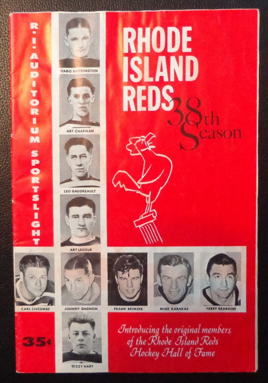 Vintage 1963-64 Rhode Island Reds Official ScoreCard Program Minor League Hockey