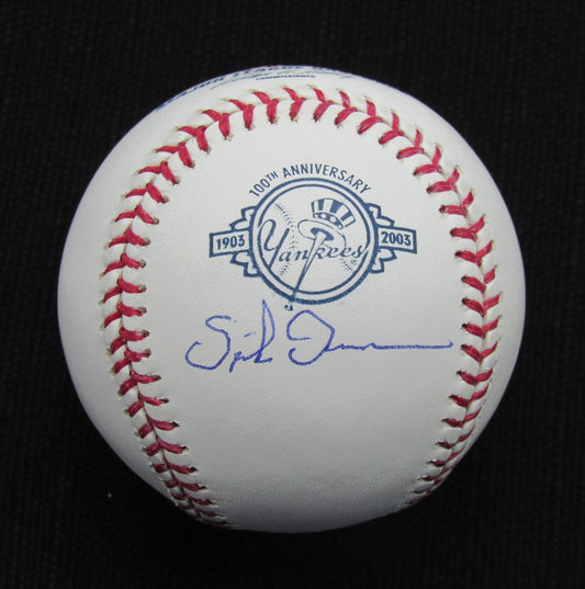 Spike Owen Signed/Auto Yankees 100th OML Baseball MAB 187075