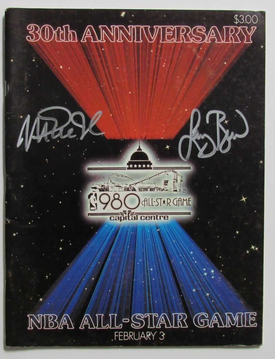 Larry Bird/Magic Johnson Dual-Autographed 1980 NBA All-Star Program PSA/DNA