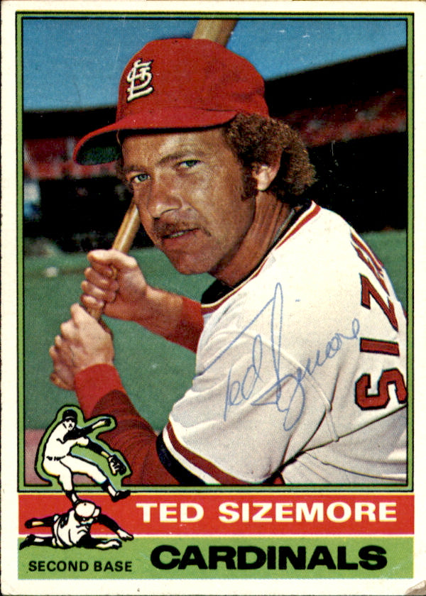 Ted Sizemore Autographed 1976 TOPPS Card #522 St. Louis Cardinals 183433