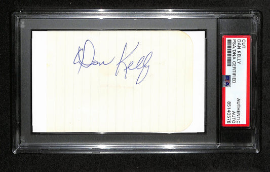 Dan Kelly Autographed 3x5 Cut Card PSA/DNA 186556