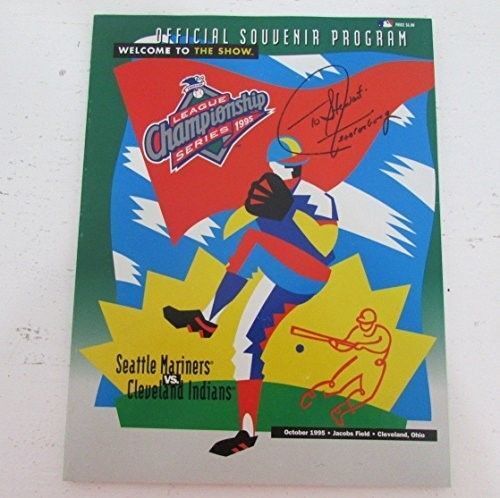 Jeff Torborg Signed 1995 ALCS Program Mariners vs. Indians UNSCORED 125054