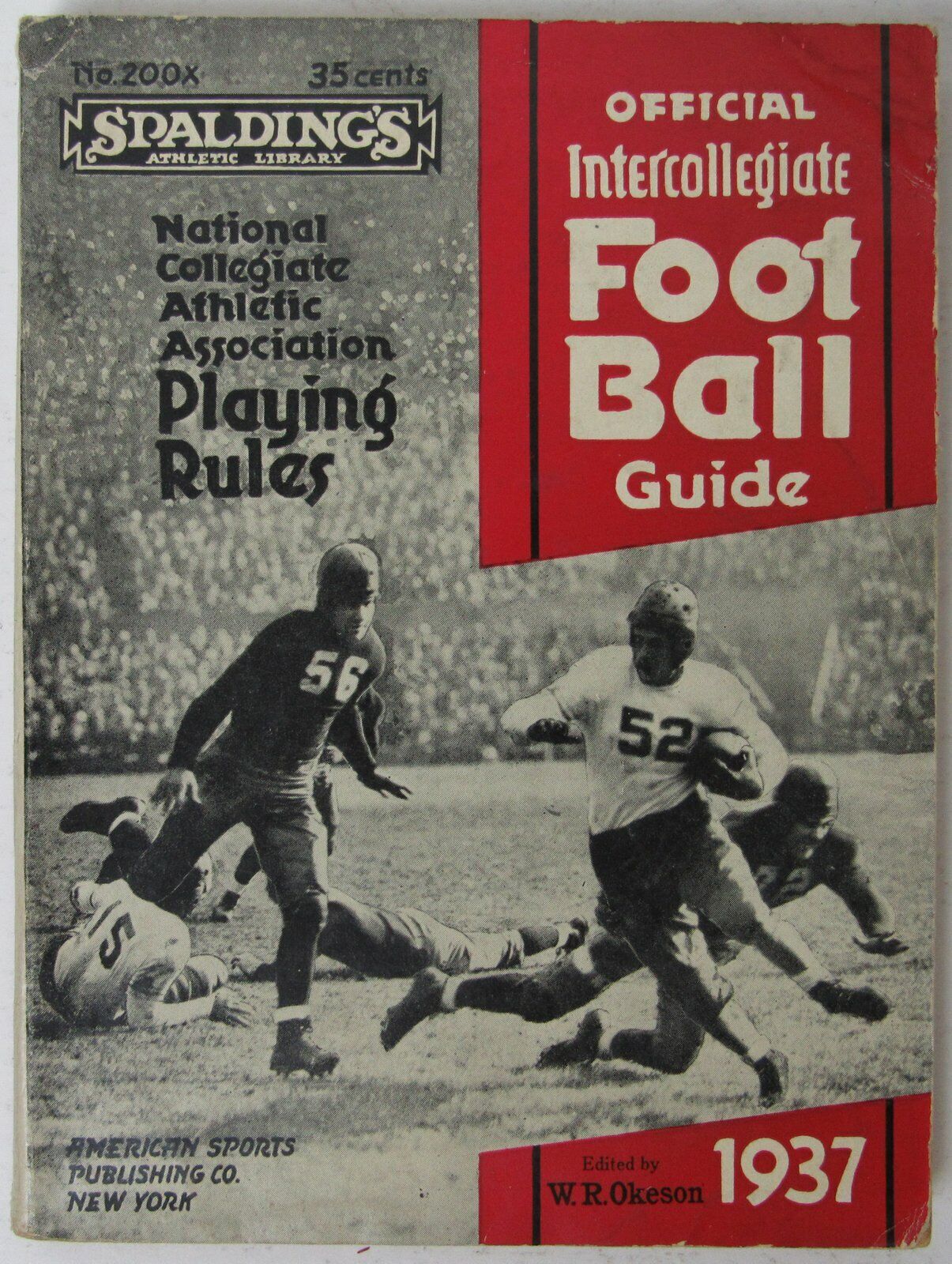 1937 Spaldings Athletic Library NCAA Football Annual with Rules 144938