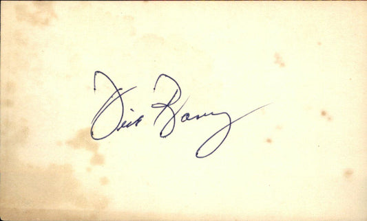 Dick Baney Cincinnati Reds Signed/Autographed 3x5 Index Card 162717