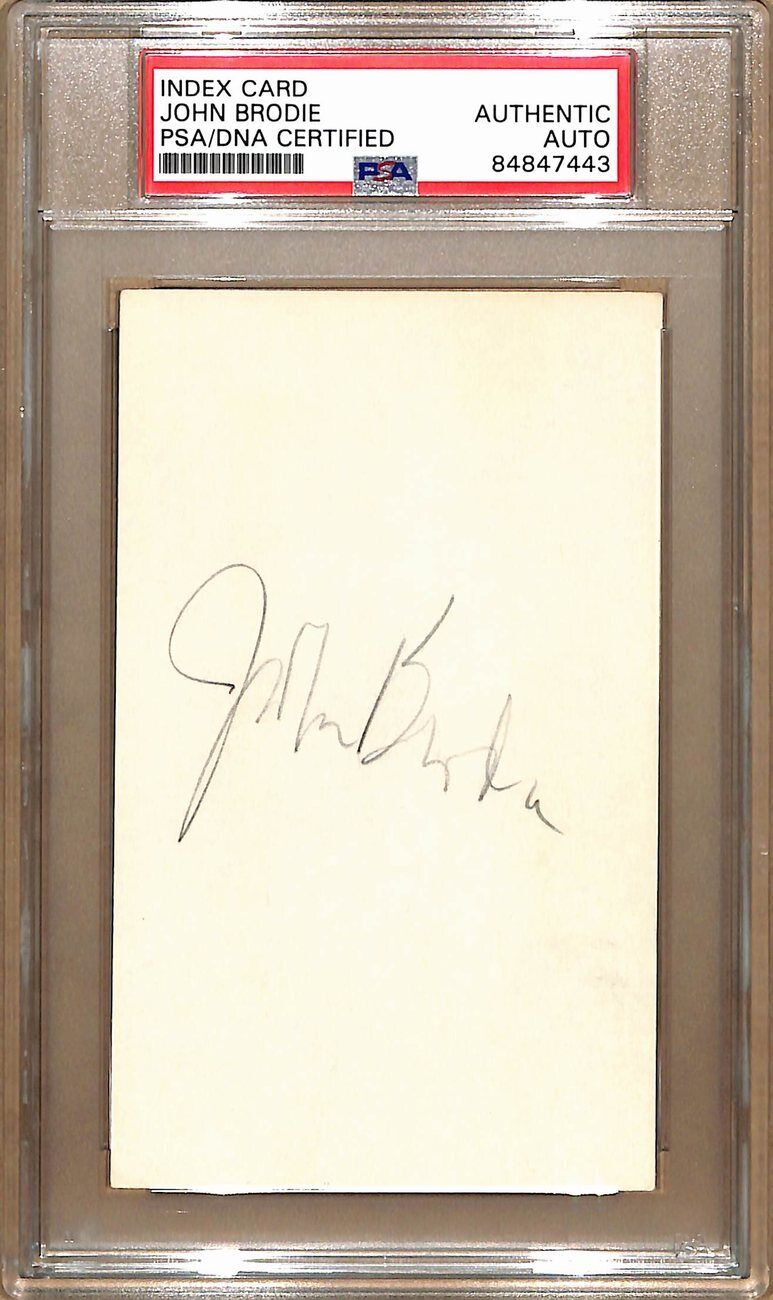 John Brodie Autographed 3x5 Index Card San Francisco 49ers PSA/DNA 179065