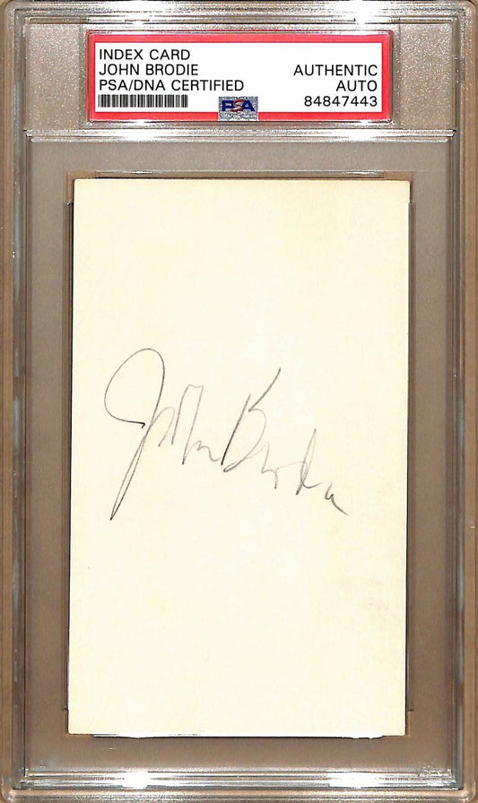 John Brodie Autographed 3x5 Index Card San Francisco 49ers PSA/DNA 179065