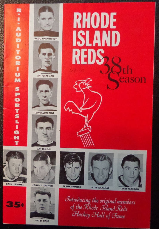 Vintage 1963-64 Rhode Island Reds Official ScoreCard Program Minor League Hockey