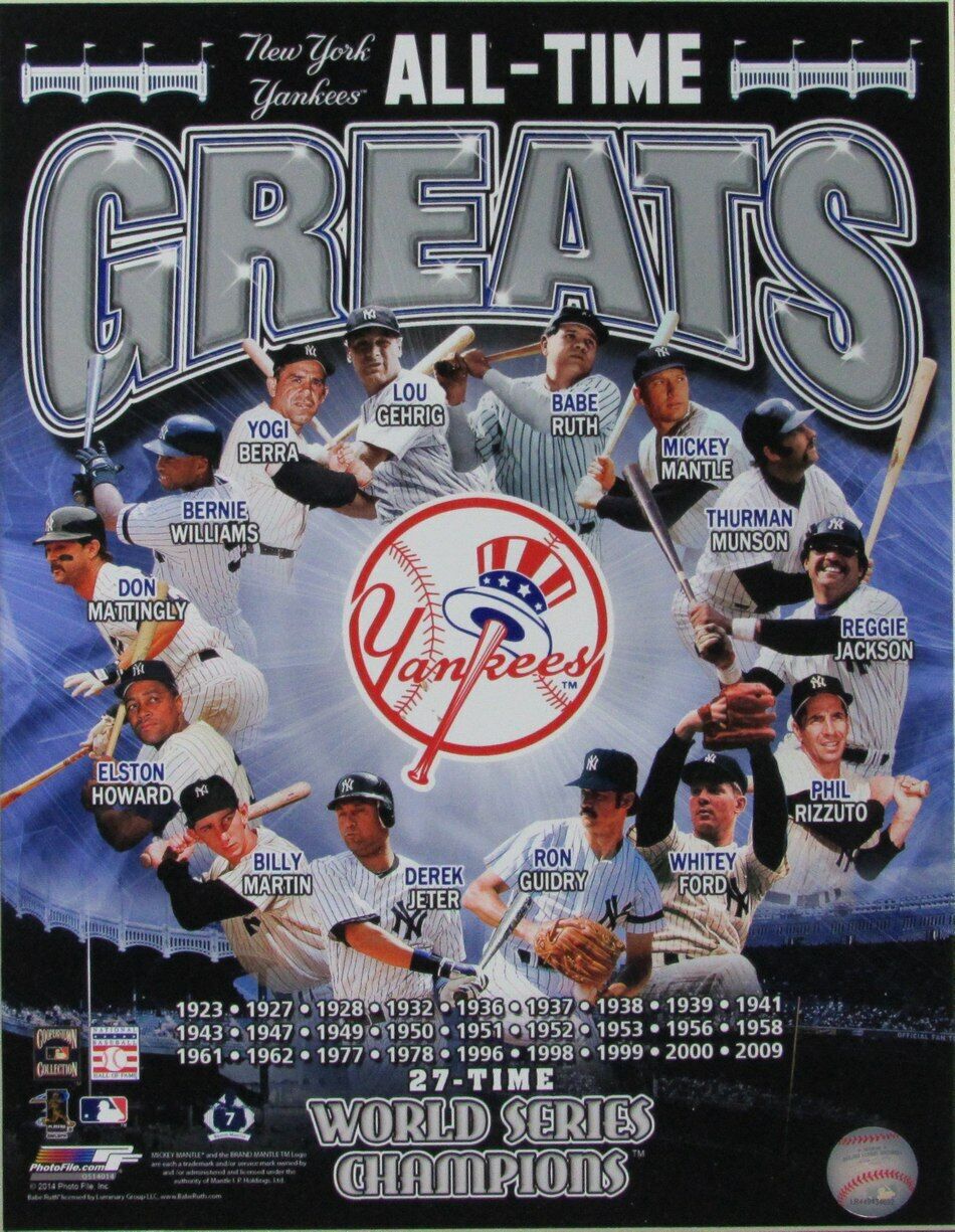 New York Yankees All-Time Greats Unsigned 11x14 Photo Framed MLB Holo 165756