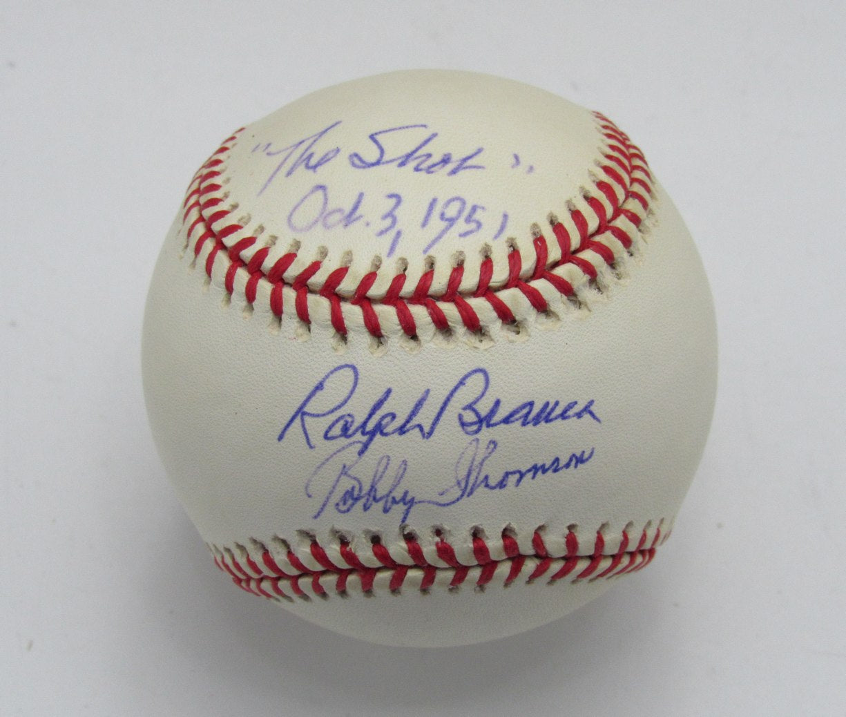 Ralph Branca/Bobby Thomson Dual-Signed/Inscribed ONL Baseball PSA/DNA 191730