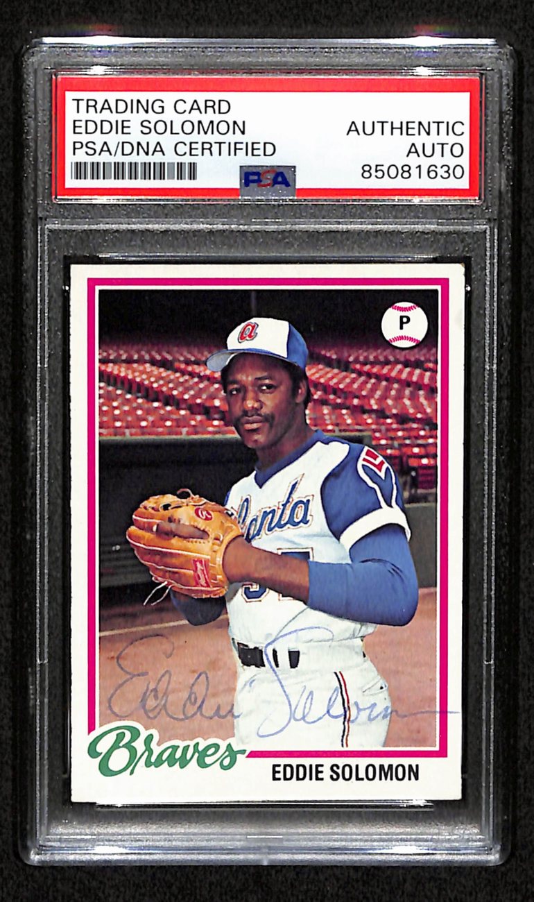 Eddie Solomon Signed 1978 Topps Card #598 Atlanta Braves PSA/DNA 184499