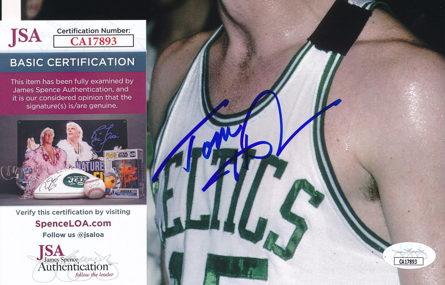 Tom Heinsohn HOF Signed/Autographed 8x10 Photo Boston Celtics JSA 192940