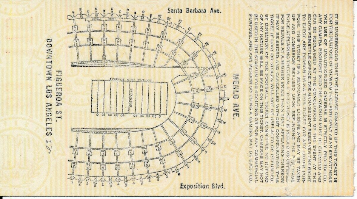 1969 USC Trojans vs. UCLA Football Game Ticket Stub 148536