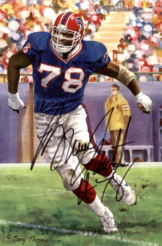 Bruce Smith HOF Autographed Goal Line Art GLAC Postcard LE 46/100 Bills JSA