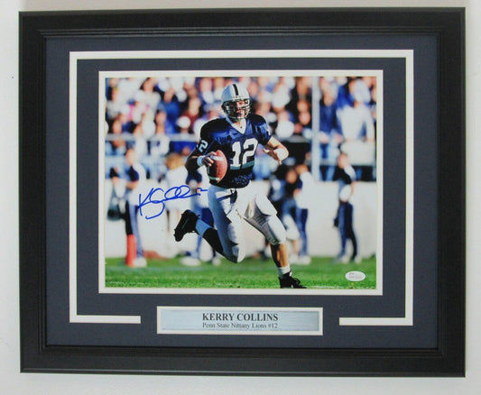 Kerry Collins PSU Signed 11x14 Framed Photo JSA 139289