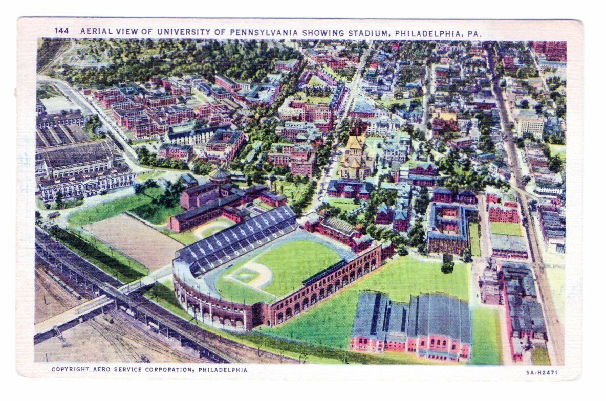 Vintage Postcard of University of Pennsylvania Stadium Postmarked 1936 143513