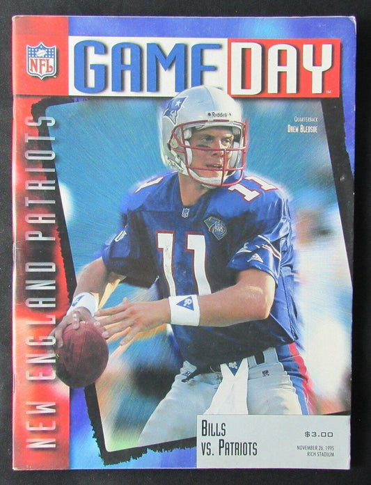 1995 Buffalo Bills vs. New England Patriots Program Drew Bledsoe 11/26